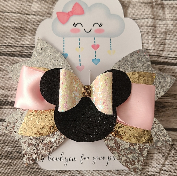 Hair bow Minnie pink - Picture 1 of 2